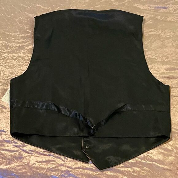 Men’s Brown suede western vest with snap buttons - Picture 8 of 10